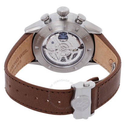 ساعة ريموند ويل فريلانسر كرونوغراف أوتوماتيكية للرجال بمينا أخضر