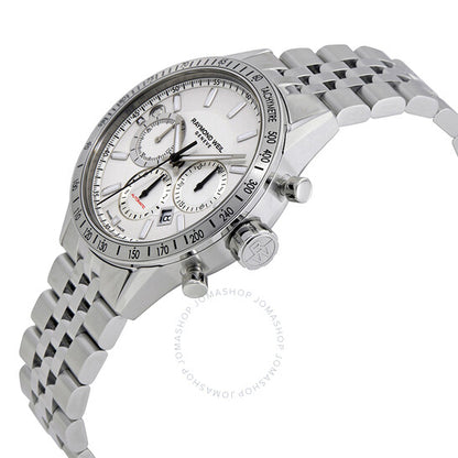 ساعة ريموند ويل فريلانسر كرونوغراف أوتوماتيكية للرجال بمينا أبيض