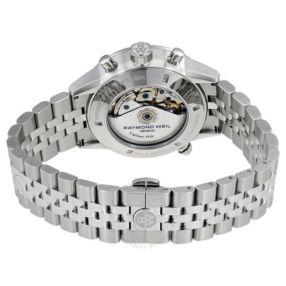 ساعة ريموند ويل فريلانسر كرونوغراف أوتوماتيكية للرجال بمينا أبيض