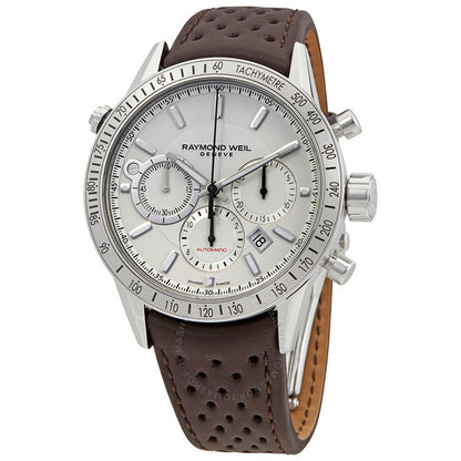 Raymond Weil, Freelancer Chronograph Automatic White Dial Men's Watch