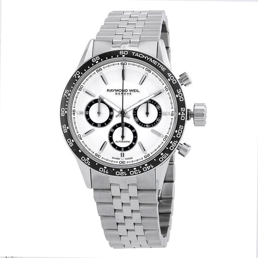 Raymond Weil, Freelancer Chronograph Automatic White Dial Men's Watch