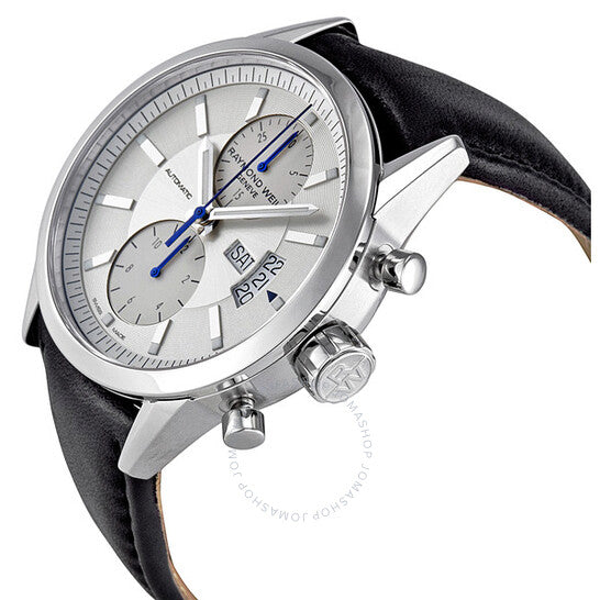 ساعة ريموند ويل فريلانسر كرونوغراف للرجال بمينا فضي