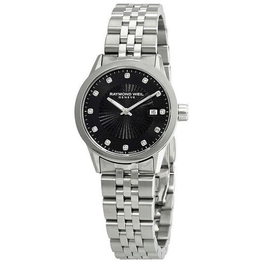 Raymond Weil, Freelancer Diamond Black Dial Ladies Watch