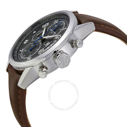 Raymond Weil, Freelancer Grey Dial Brown Leather Chronograph Men's Watch