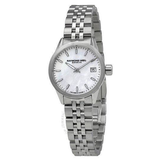 Raymond Weil, Freelancer White Mother of Pearl Dial Ladies Watch