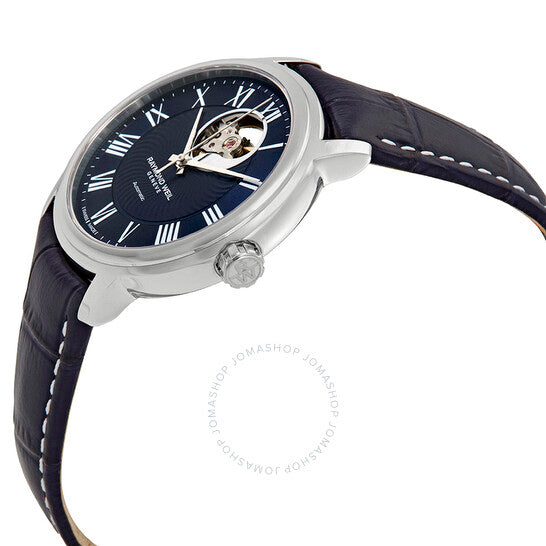 ساعة رايموند ويل مايسترو الأوتوماتيكية للرجال المصنوعة من الجلد