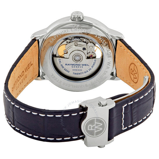 ساعة رايموند ويل مايسترو الأوتوماتيكية للرجال المصنوعة من الجلد