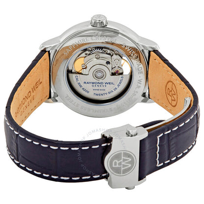 ساعة رايموند ويل مايسترو الأوتوماتيكية للرجال المصنوعة من الجلد