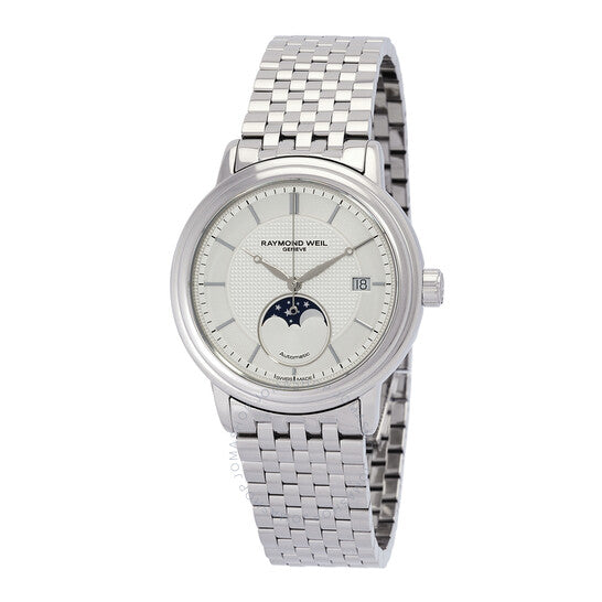 Raymond Weil, Maestro Automatic Moon Phase Silver Dial Men's Watch