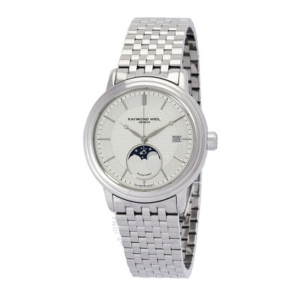 Raymond Weil, Maestro Automatic Moon Phase Silver Dial Men's Watch