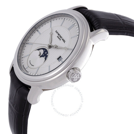 Raymond Weil, Maestro Automatic Moon Phase Silver Dial Men's Watch