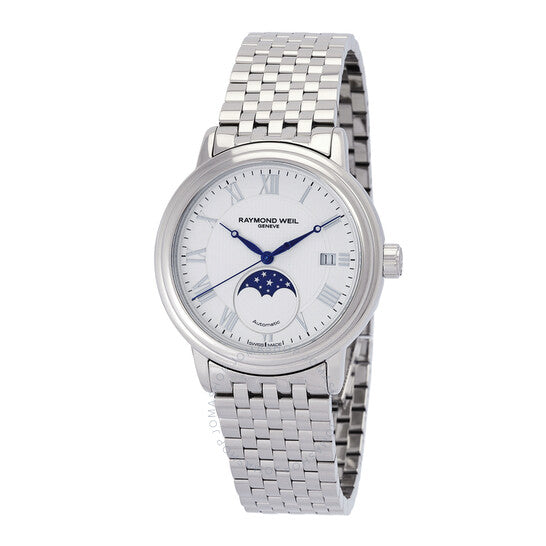 Raymond Weil, Maestro Automatic Moon Phase White Dial Men's Watch