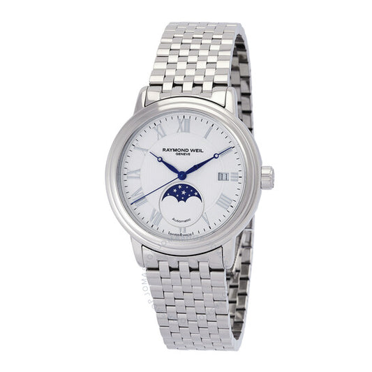 Raymond Weil, Maestro Automatic Moon Phase White Dial Men's Watch