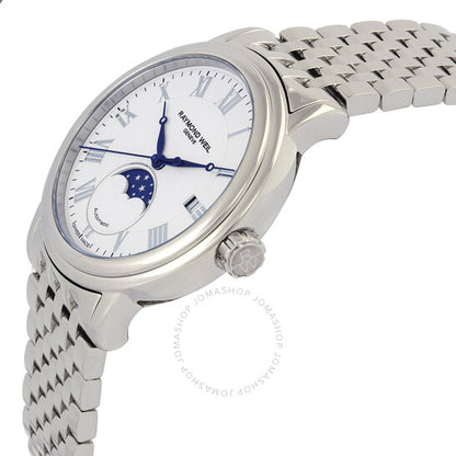 Raymond Weil, Maestro Automatic Moon Phase White Dial Men's Watch