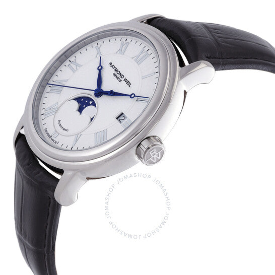 Raymond Weil, Maestro Automatic Moon Phase White Dial Men's Watch