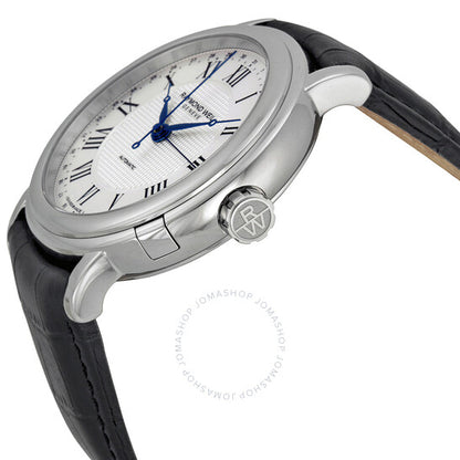 Raymond Weil, Maestro Automatic Silver Dial Black Leather Men's Watch