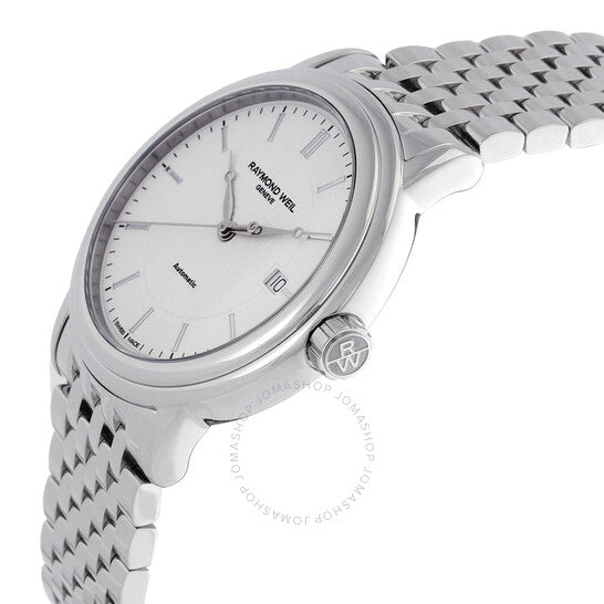 ساعة رايموند ويل مايسترو أوتوماتيكية للرجال بمينا أبيض