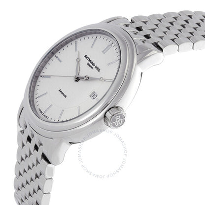 ساعة رايموند ويل مايسترو أوتوماتيكية للرجال بمينا أبيض