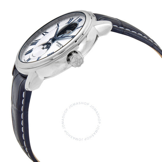 Raymond Weil, Maestro Moon Phase Automatic Silver Dial Men's Watch