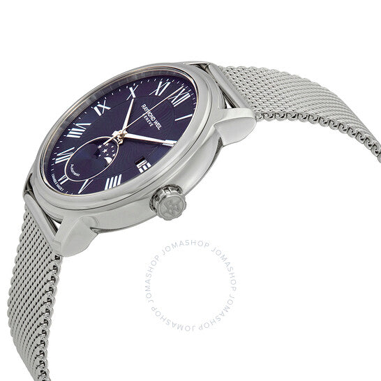 Raymond Weil, Maestro Moonphase Blue Dial Automatic Men's Mesh Watch