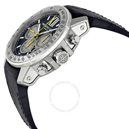 Raymond Weil, Nabucco Chronograph Black Dial Black Leather Men's Watch
