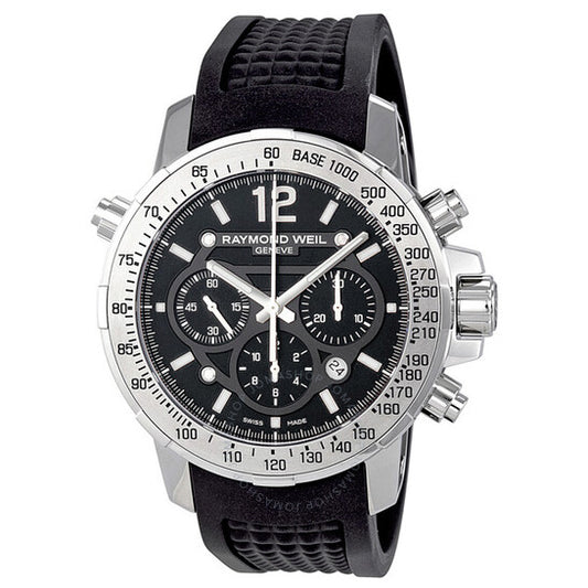 Raymond Weil, Nabucco Chronograph Black Dial Stainless Steel Men's Watch