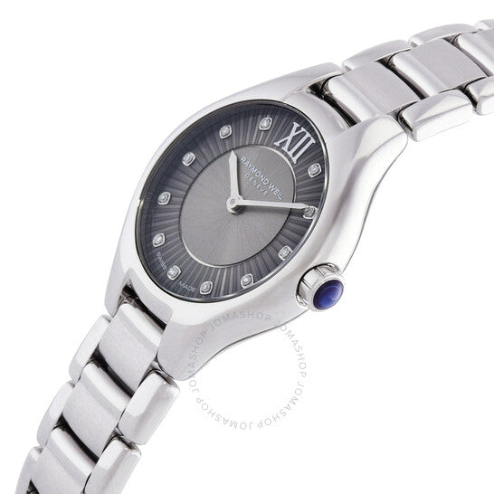 ساعة ريموند ويل، نويميا كوارتز ماسية بمينا رمادية للسيدات