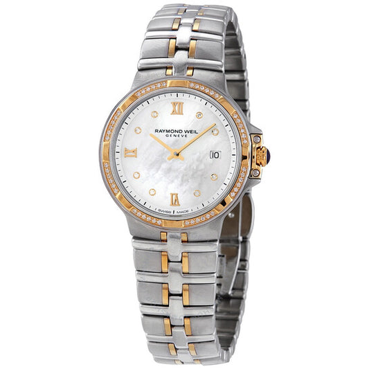 Raymond Weil, Parsifal Diamond Matte White Mother of Pearl Dial Ladies Watch