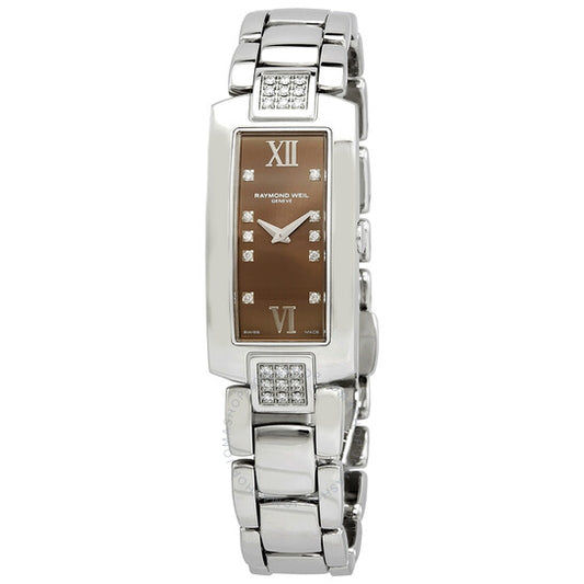 Raymond Weil, Shine Brown Dial Diamond Ladies Watch