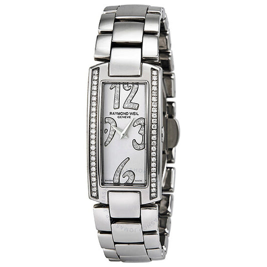 Raymond Weil, Shine Diamond Stainless Steel with Red Strap Ladies Watch