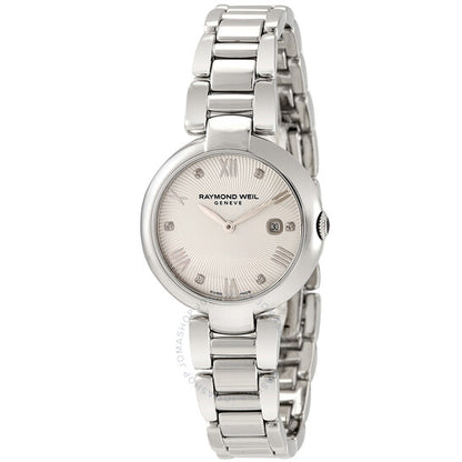 Raymond Weil, Shine Silver Dial Ladies Watch + Leather Strap