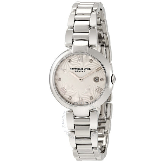 Raymond Weil, Shine Silver Dial Ladies Watch + Leather Strap