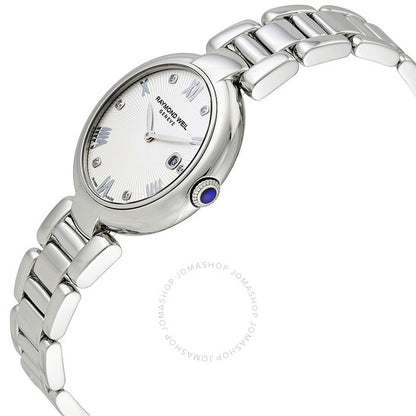 Raymond Weil, Shine Silver Dial Ladies Watch + Leather Strap