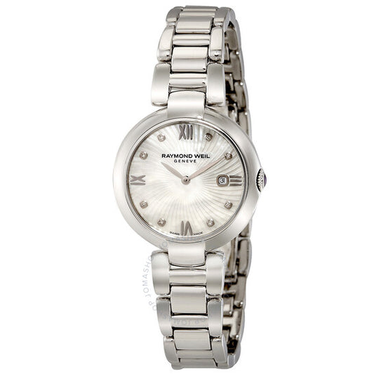 Raymond Weil, Shine White Mother of Pearl Diamond Dial Ladies Watch