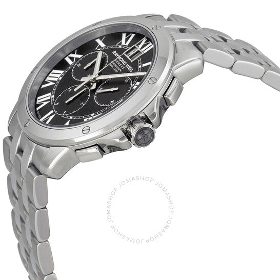 Raymond Weil, Tango Black Dial Stainless Steel Men's Watch