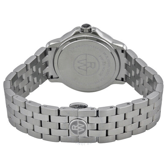 ساعة ريموند ويل تانجو للرجال بمينا أسود من الفولاذ المقاوم للصدأ