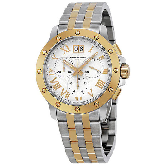 Raymond Weil, Tango Chronograph 18 kt Yellow Gold Plated and Stainless Steel Men's Watch