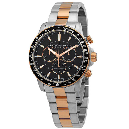 Raymond Weil, Tango Chronograph Quartz Black Dial Two-tone Men's Watch 8570 -SP5-20001
