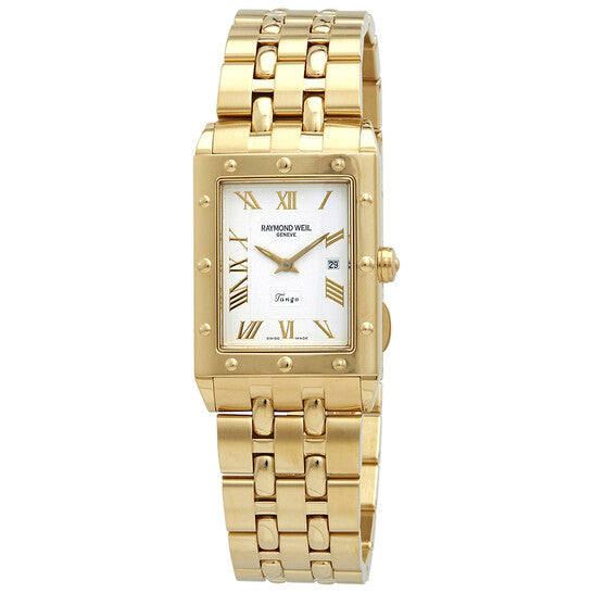 Raymond Weil, Tango White Dial 18kt Yellow Gold-plated Men's Watch