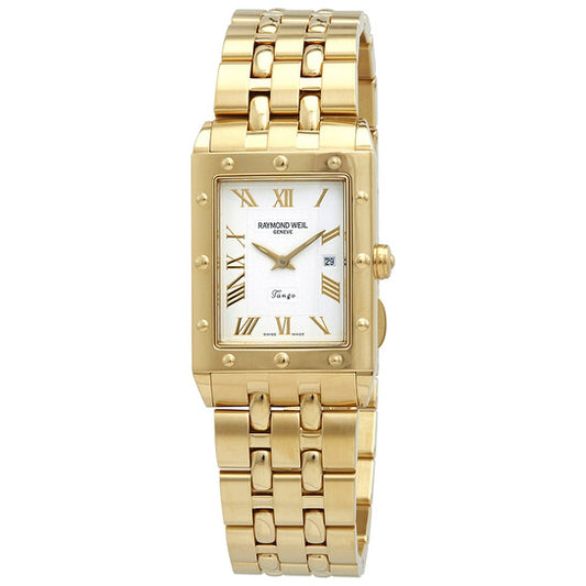Raymond Weil, Tango White Dial 18kt Yellow Gold-plated Men's Watch