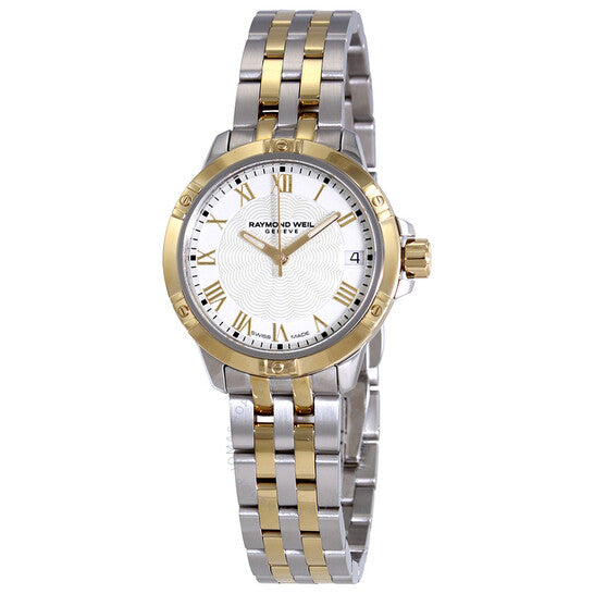 Raymond Weil, Tango Quartz White Dial Two-tone Ladies Watch