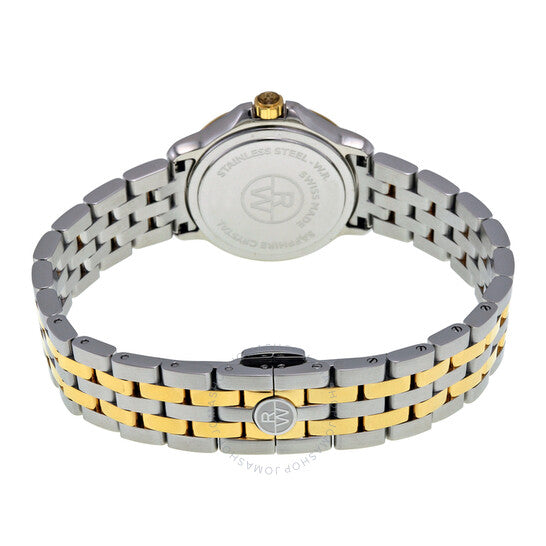 ساعة ريموند ويل تانجو للسيدات بمينا أبيض وألوان ثنائية