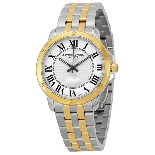 Raymond Weil, Tango White Dial Two-Tone Steel With Gold PVD Men's Watch