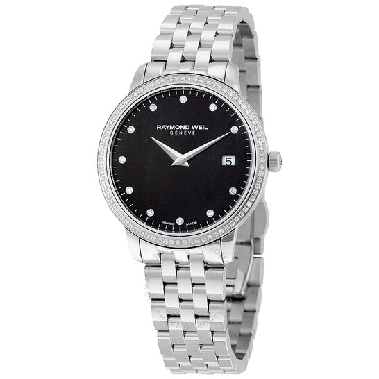 Raymond Weil, Tocatta Black Dial Stainless Steel Ladies Watch