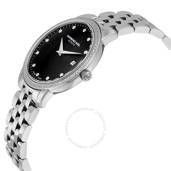 Raymond Weil, Tocatta Black Dial Stainless Steel Ladies Watch