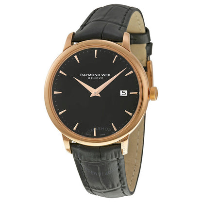 Raymond Weil, Toccata Black Dial Black Leather Men's Watch
