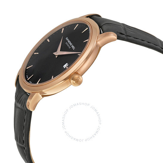 Raymond Weil, Toccata Black Dial Black Leather Men's Watch