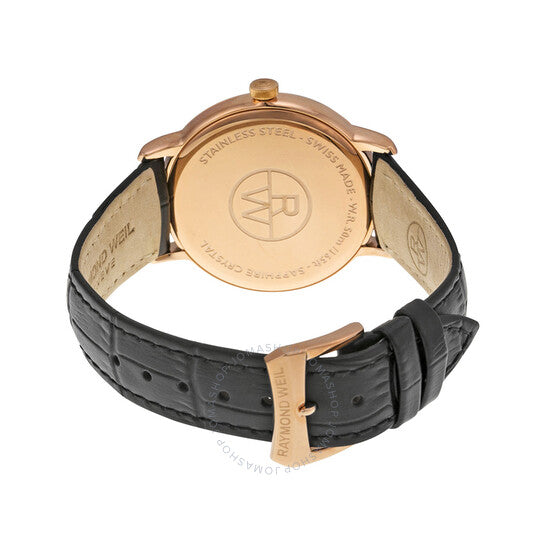 Raymond Weil, Toccata Black Dial Black Leather Men's Watch