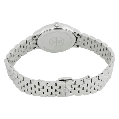 ساعة ريموند ويل توكاتا النسائية بمينا عاجي مرصع بالألماس