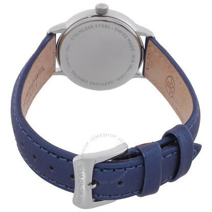 ساعة ريموند ويل توكاتا كوارتز نسائية بمينا فضية مرصعة بالألماس